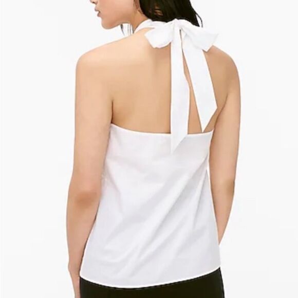 J. Crew White Poplin Cotton Halter Top - Picture 2 of 7